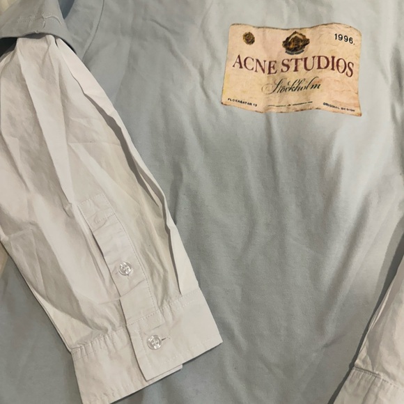 Acne Studios blue and white long sleeve shirt - Picture 4 of 6